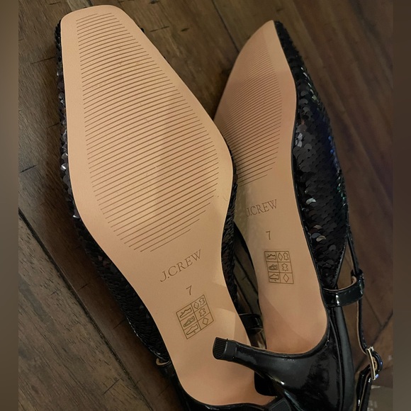Jcrew Collection Leona sequin slingback heel size 7 new - Picture 4 of 5